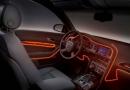 Car interior lighting with LED strips
